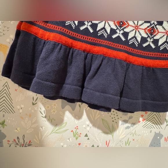 Hanna Andersson Size 80/18-24 Months Fair Aisle Pleated Sweater Dress - Picture 8 of 16